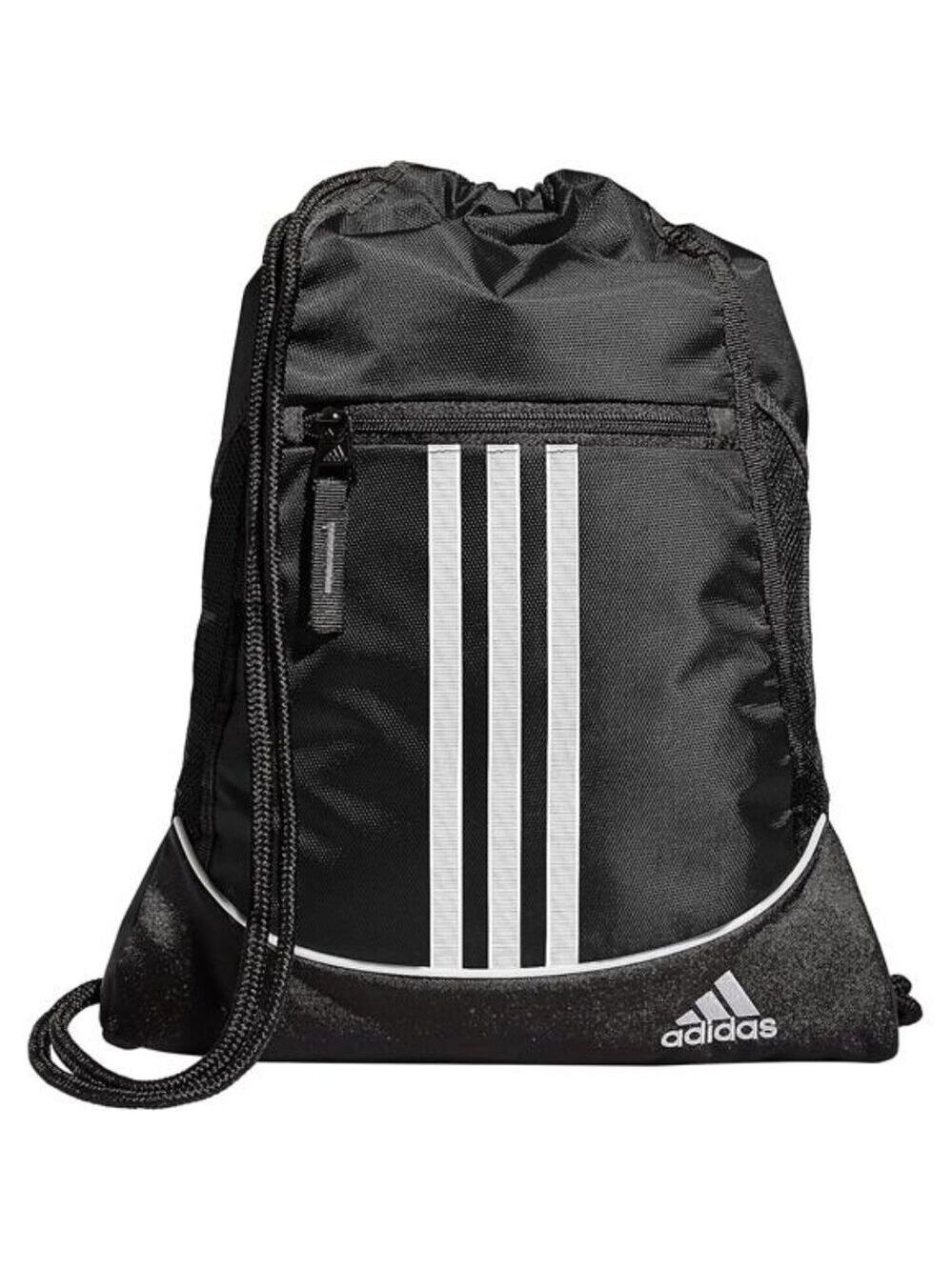 Small Drawstring Backpack Gym Bag for Men Women Lightweight Sports Bag Black